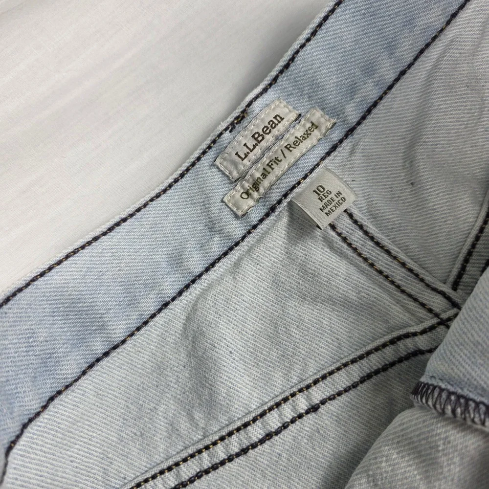 LL Bean Light Wash Orinigal Fit / Relaxed Jeans Womens 10 100% Cotton Casual